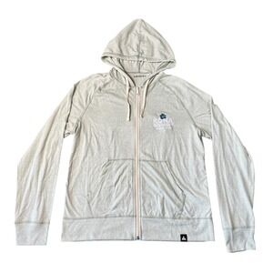 American Giant Hoodie Womens Large Green Full Zip Lightweight Sweatshirt USA